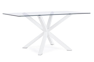 Rectangular Dining Table 160 cm with White Legs
