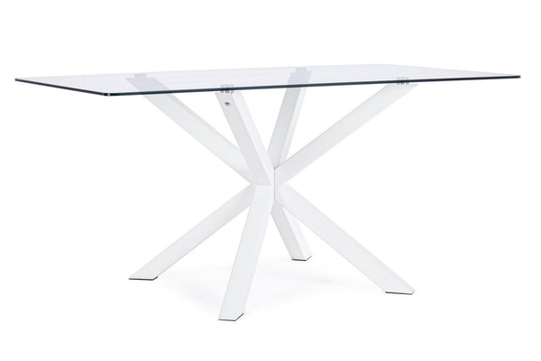 Rectangular Dining Table 160 cm with White Legs