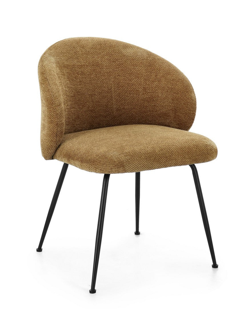 Dining Chair Ochre Upholstered