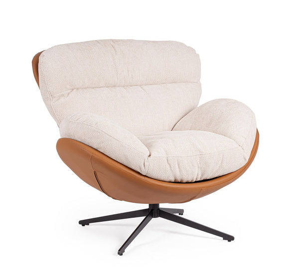 Armchair Ice and Leather Finish