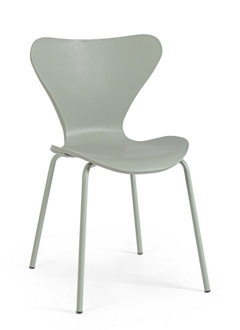 Dining Chair Green Upholstered with Matching Legs