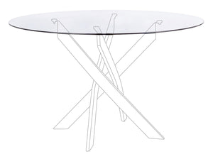 Round Table Top Ø120 cm Transparent Glass