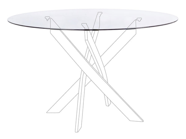 Round Table Top Ø120 cm Transparent Glass