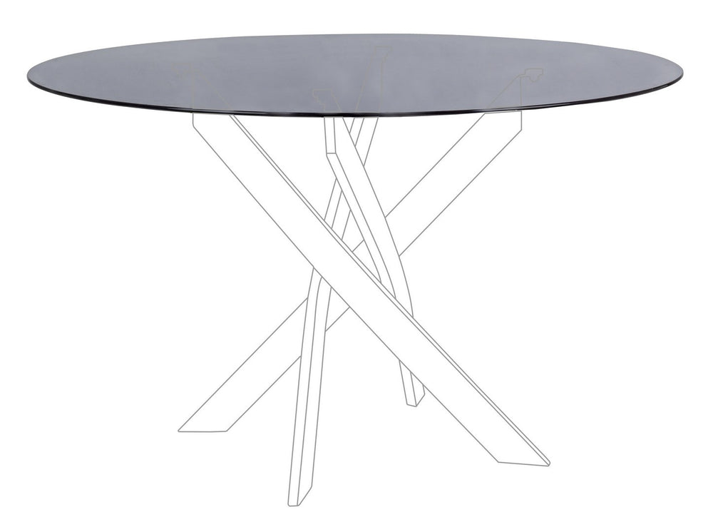 Round Table Top Ø120 cm Smoked Glass