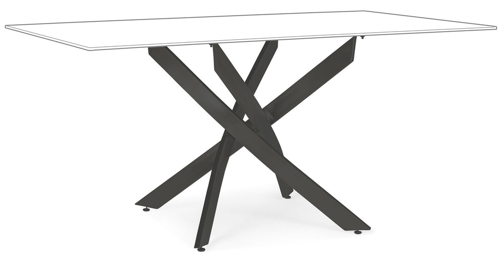 Rectangular Table Base Black Finish