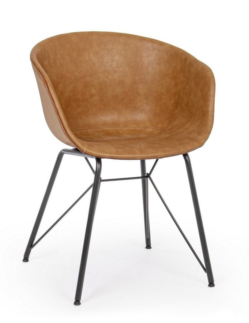Dining Chair Vintage PU Leather