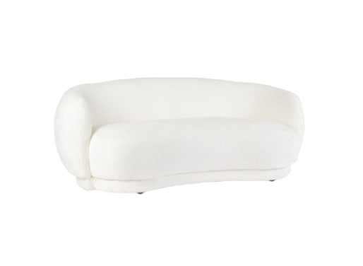 2-Seater Sofa White Upholstered L191