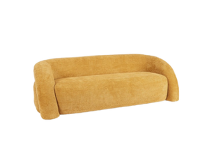 3-Seater Sofa Mustard Upholstered L200