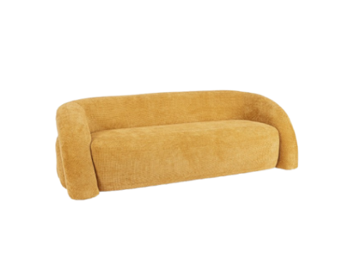 3-Seater Sofa Mustard Upholstered L200