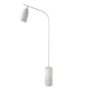 Floor lamp in marble and white steel
