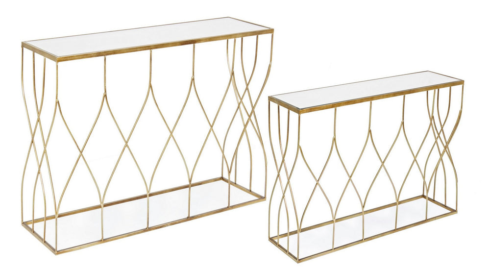 Modern Set of 2 Console Tables for Entryway and Living Room