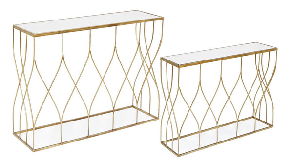 Modern Set of 2 Console Tables for Entryway and Living Room