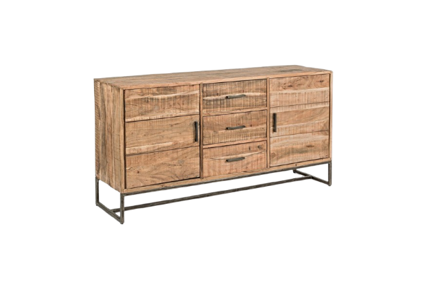 Modern Sideboard with 2 Doors and 3 Drawers for Organized Storage