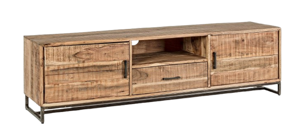 Modern TV Stand with 2 Doors and 1 Drawer for Living Room W175