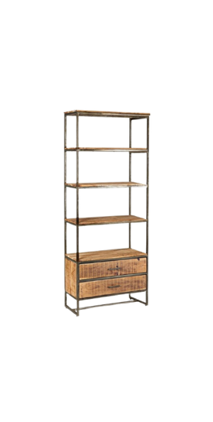 Modern Shelving Unit with Drawers for Storage and Display