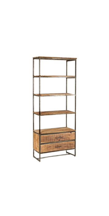 Modern Shelving Unit with Drawers for Storage and Display