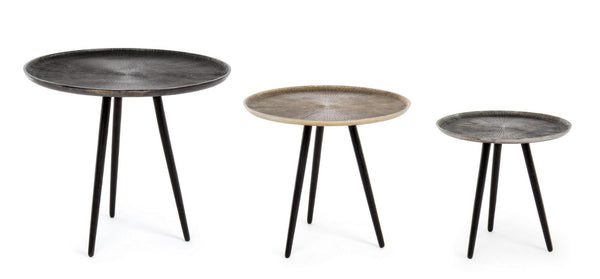 Modern Set of 3 Square Nesting Side Tables D40/D35/D30