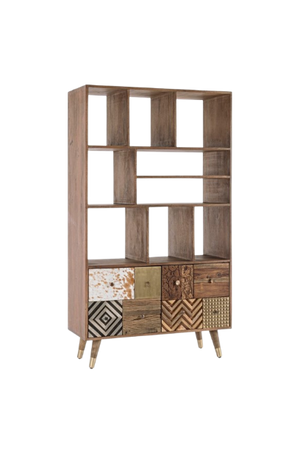 Modern Shelving Unit with 2 Doors for Storage and Display
