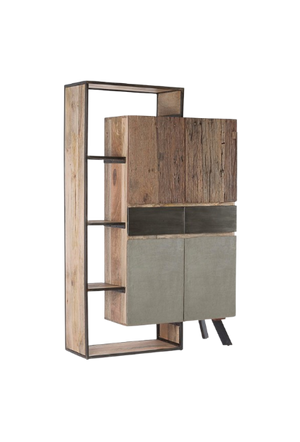 Modern Storage Cabinet with 2 Doors and 2 Drawers