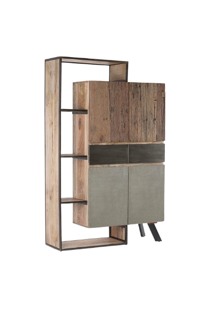 Modern Storage Cabinet with 2 Doors and 2 Drawers