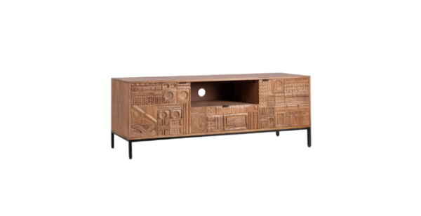 Modern TV Stand with 2 Doors and 1 Drawer for Living Room W140