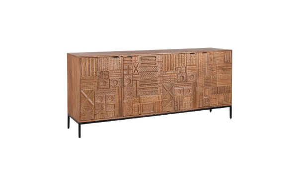Modern 4-Door Sideboard Cabinet for Spacious Storage
