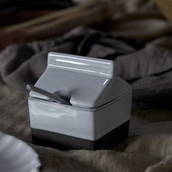 Sugar bowl with spoon