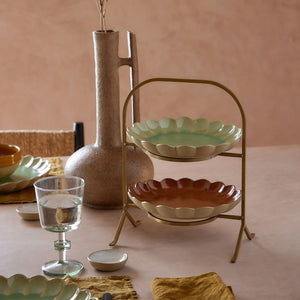 Support 2 appetizer plates