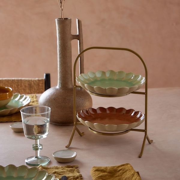 Support 2 appetizer plates