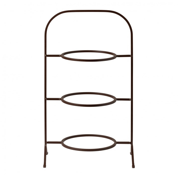 Metal stand for 3 dessert plates