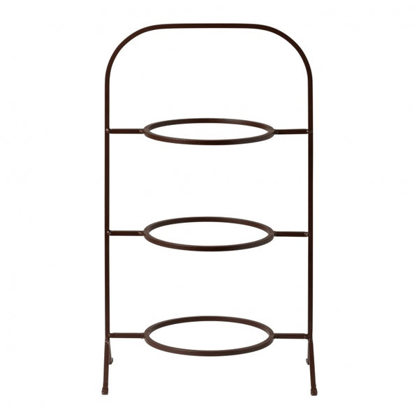 Metal stand for 3 dessert plates