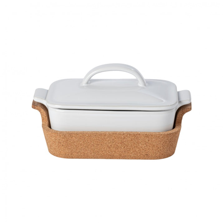 Rectangular gift terrine with cork tray 24