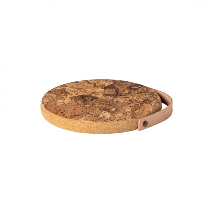 Cork base 20 with leather handle