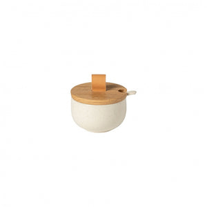 Sugar bowl 9 with oak wood lid and spoon