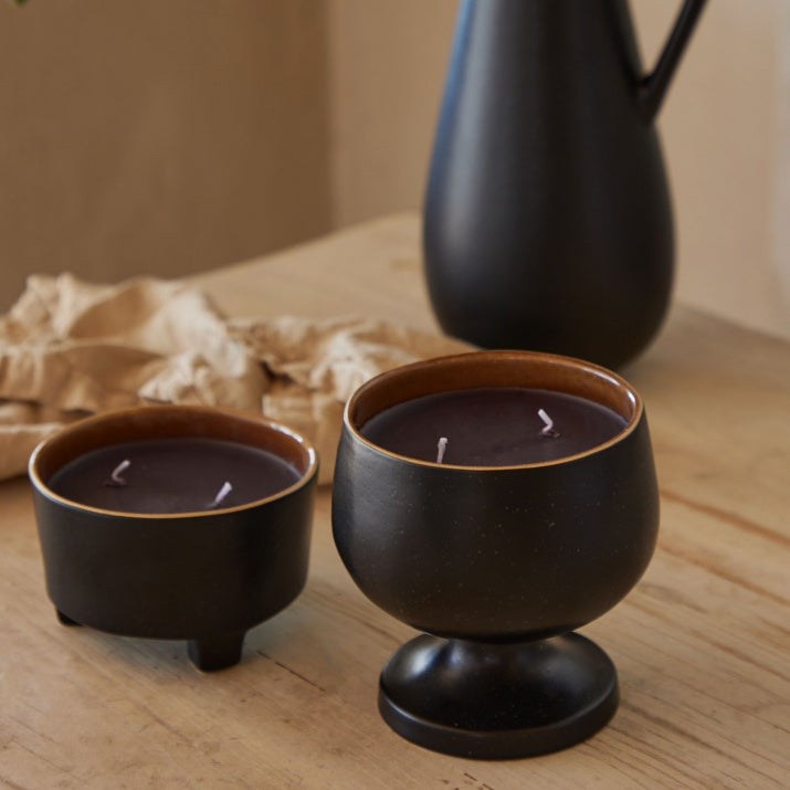 Cup with foot soy wax candle 12
