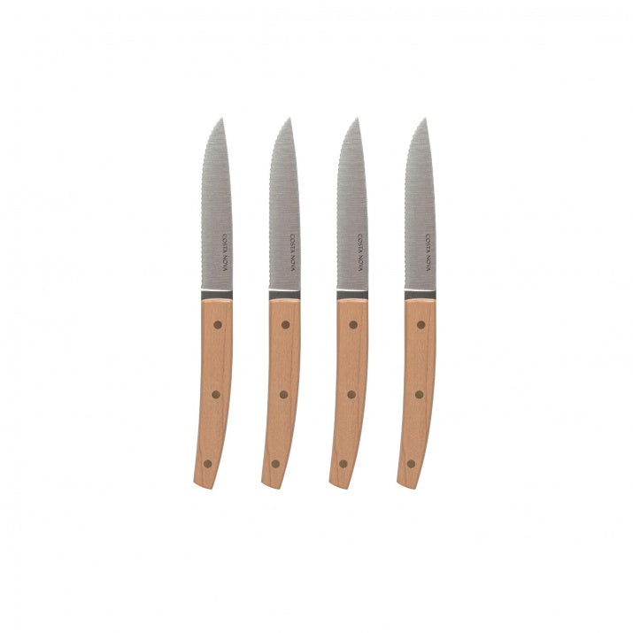 Set of 4 maple steak knives