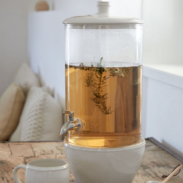 Glass beverage dispenser 47 with base