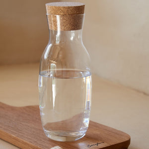 Glass bottle with cork lid 1.0 L