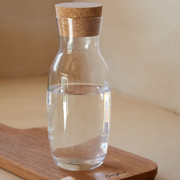 Glass bottle with cork lid 1.0 L