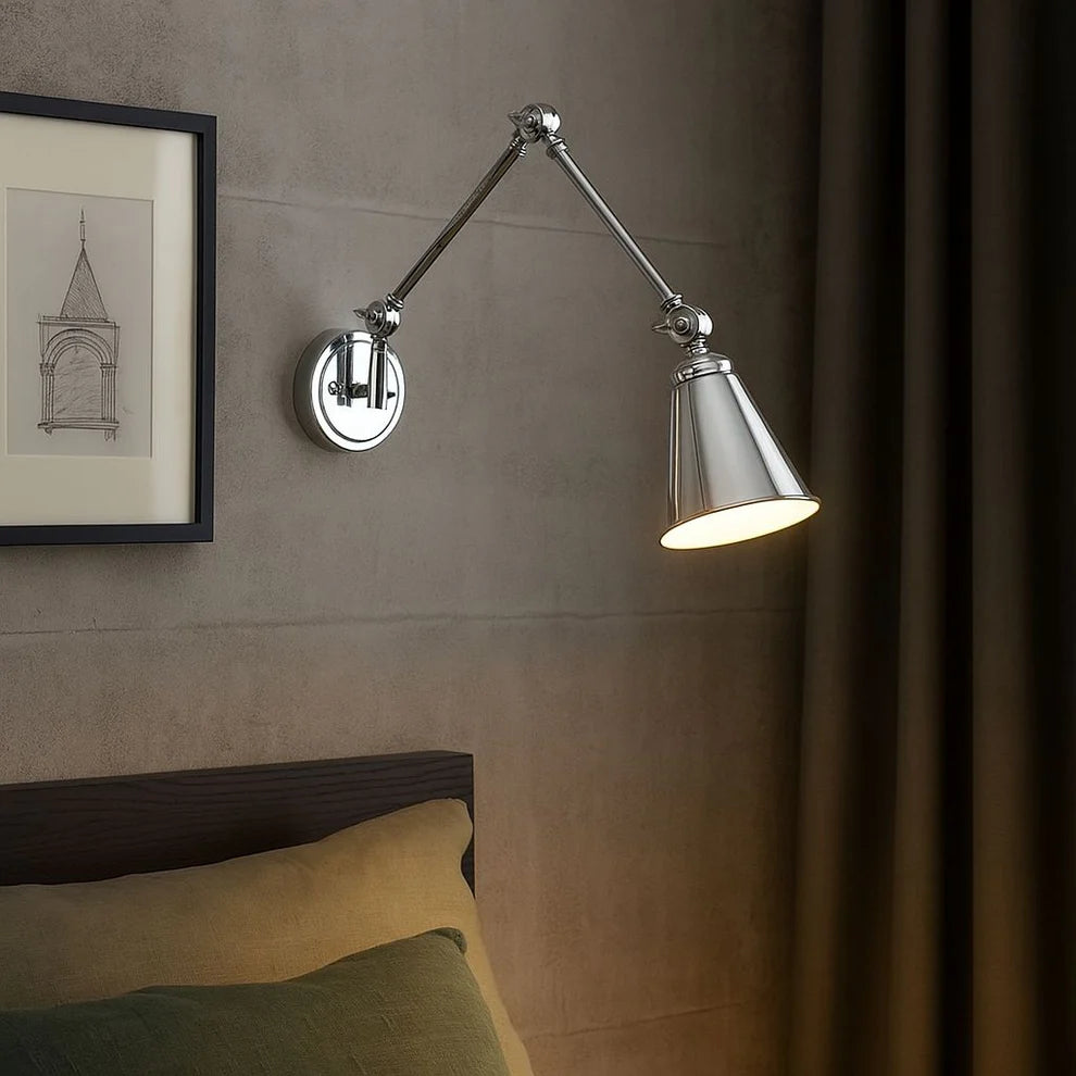 Tika Vintage Adjustable Wall Light H60