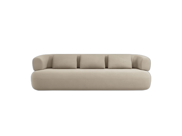 Modern 3-Seater Sofa with Curved Design & Deep Seating W200