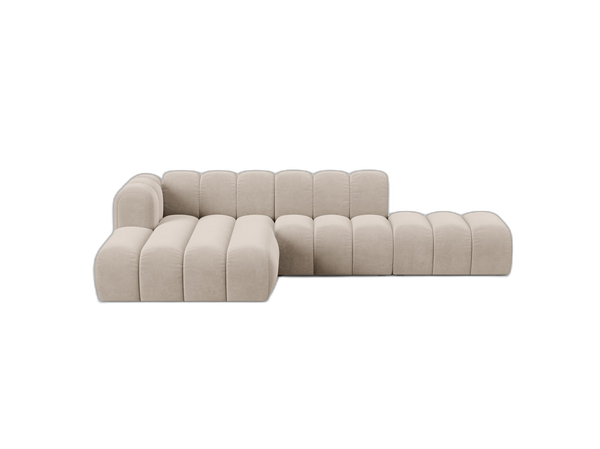 Modern Corner Sofa with Curved Design & Spacious Seating W299