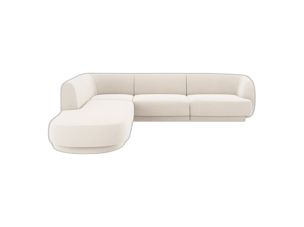 Modular Corner Sofa with Symmetrical Design & Rounded Comfort W255
