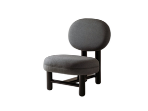 Compact Armchair with Upholstered Seat & Wooden Legs