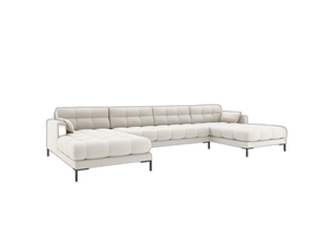 Panoramic Sofa with Quilted Design & Spacious Seating W383