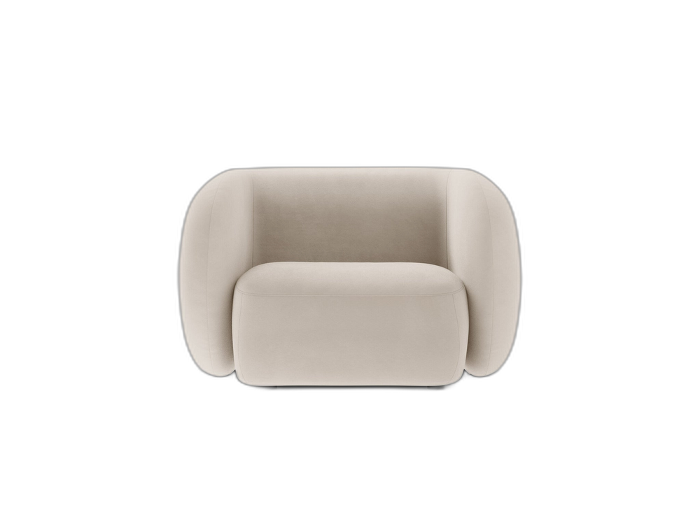 Modern Armchair with Curved Design & Soft Comfort