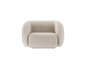 Modern Armchair with Curved Design & Soft Comfort