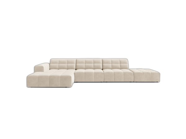 Large Corner Sofa with Deep Seating & Tufted Design W348
