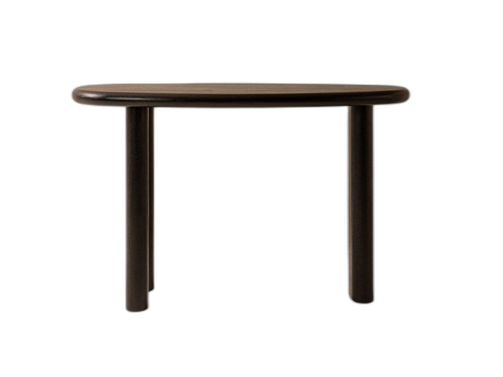 Modern Console Table with Asymmetrical Top & Wooden Design