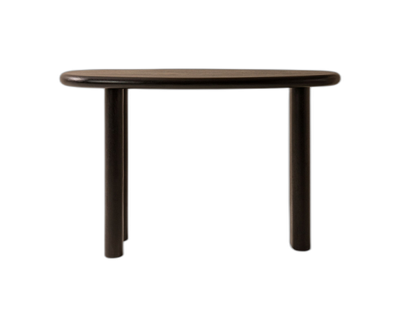 Modern Console Table with Asymmetrical Top & Wooden Design